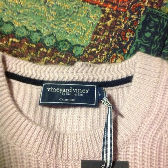 Vineyard Vines Men's Large Lavender Cashmere Crewneck Sweater - New With Tags - Picture 8 of 9